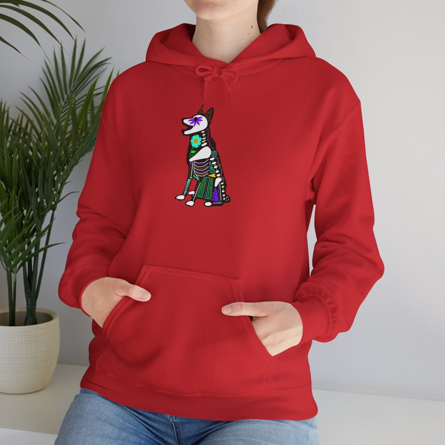 Dia de los Muertos German Shepard Hooded Sweatshirt