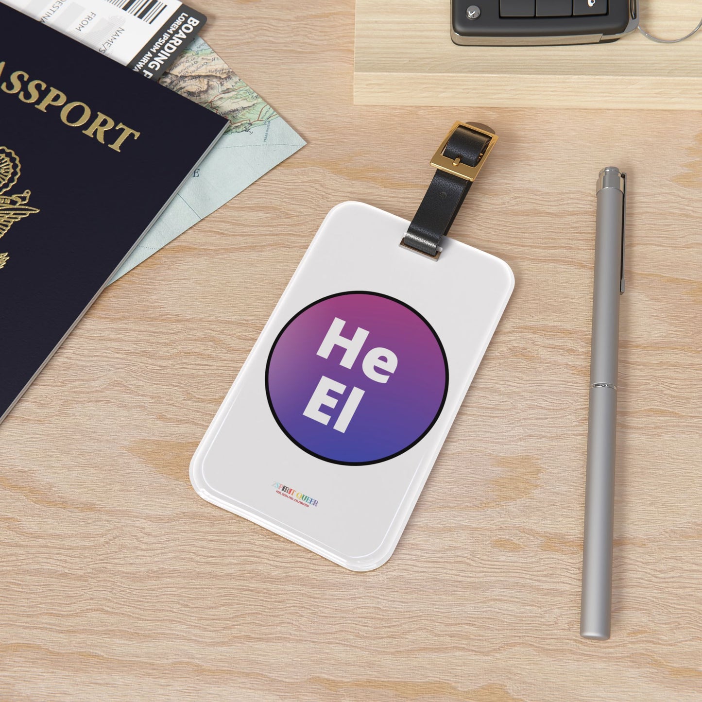 He/El Bi Luggage Tag