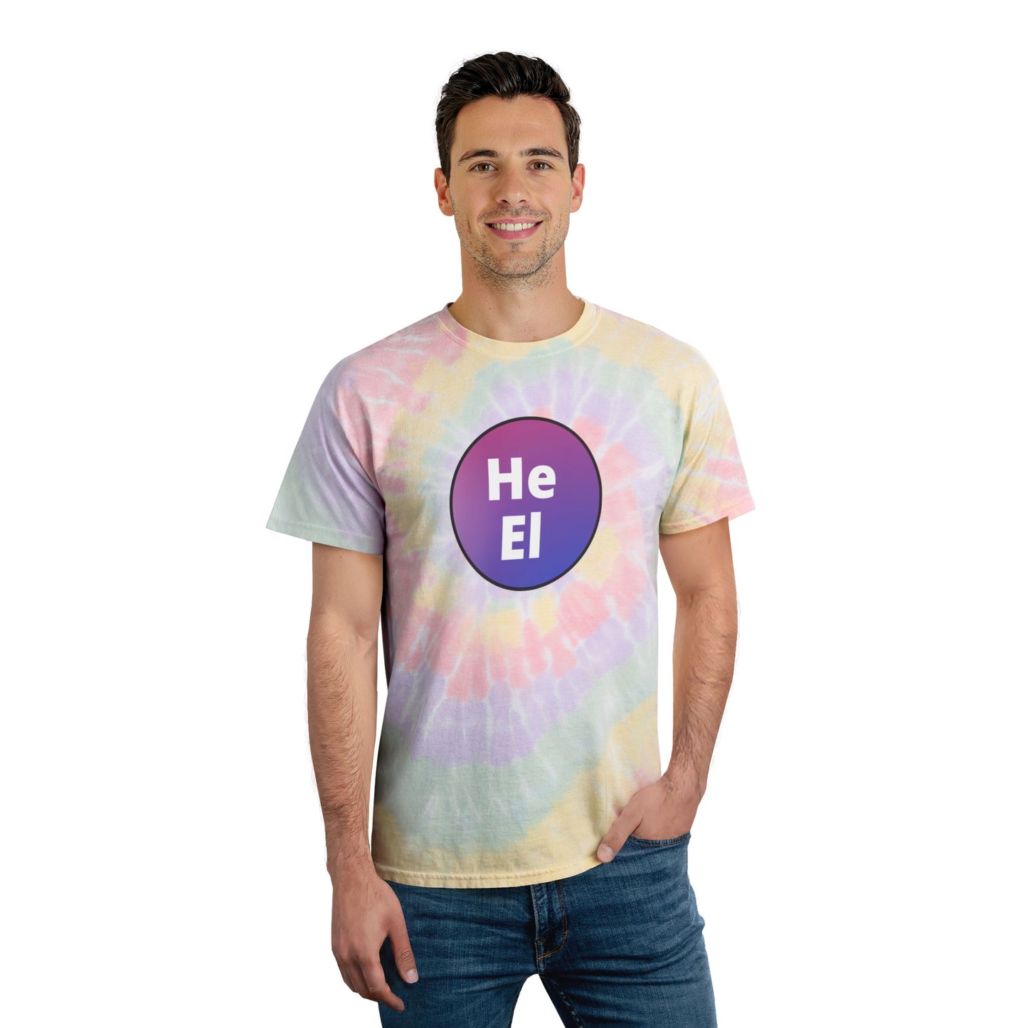 He/El Bi Tie-Dye Tee, Spiral