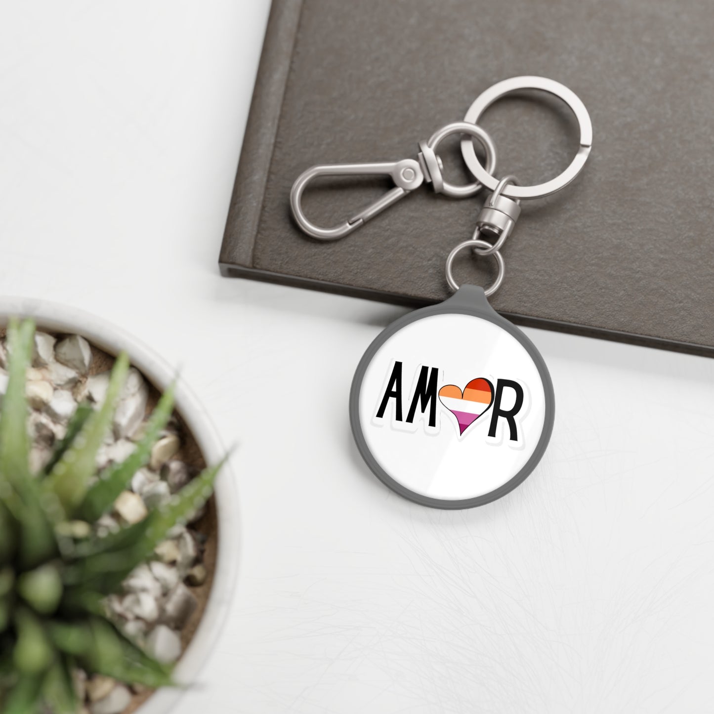 Amor Lesbian Keyring Tag