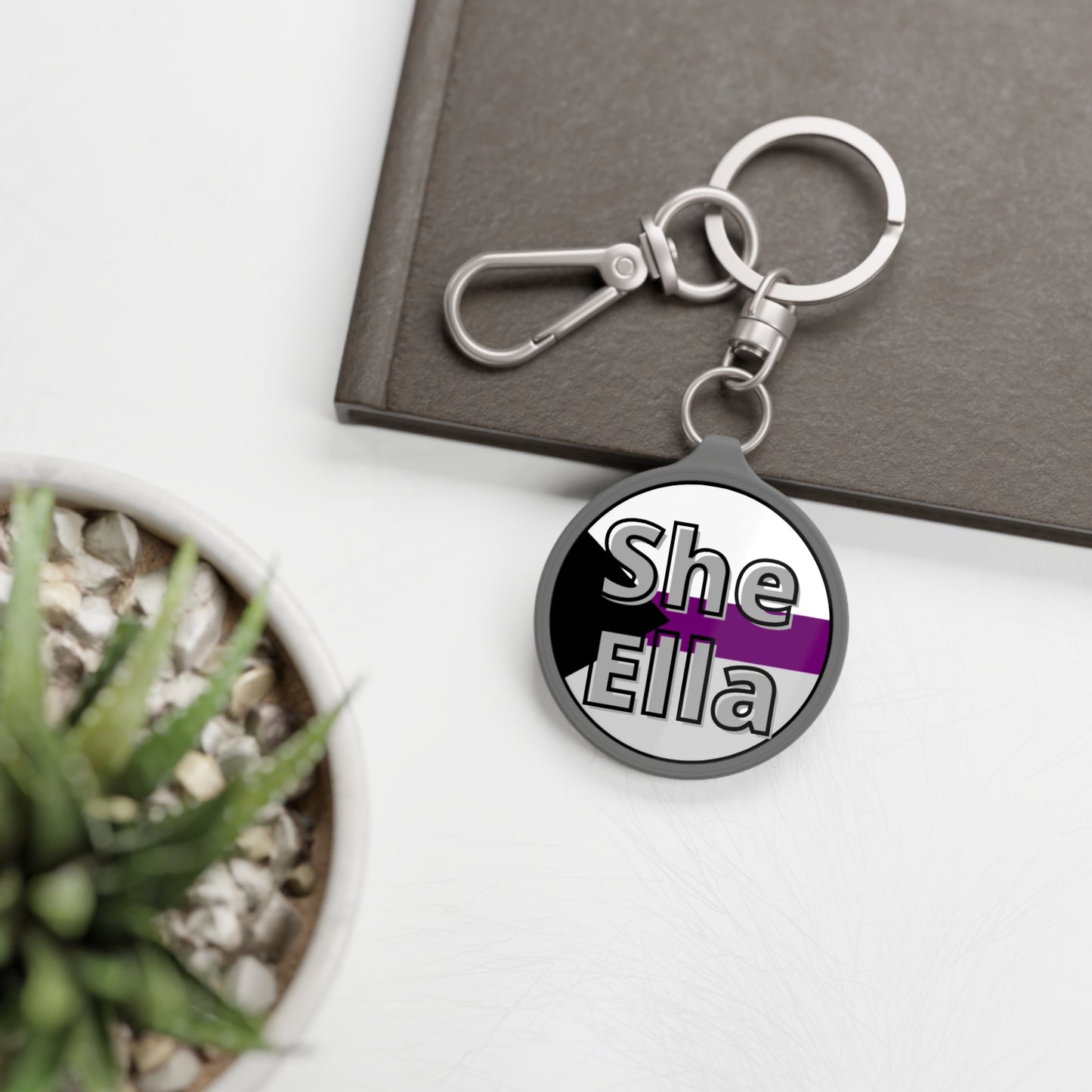 She/Ella Demi Keyring Tag