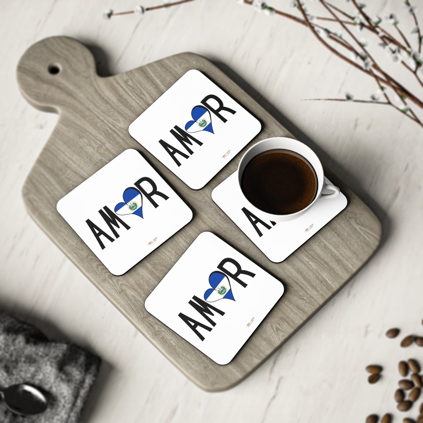Amor El Salvador Coasters