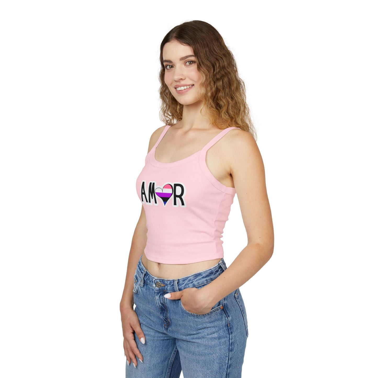 Amor Genderfluid Spaghetti Strap Tank Top