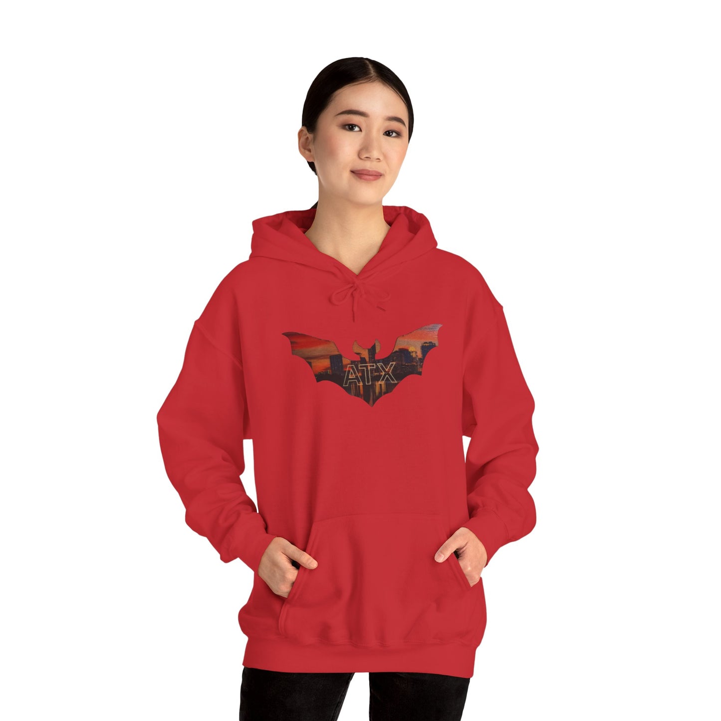 ATX Skyline Bat Hooded Sweatshirt