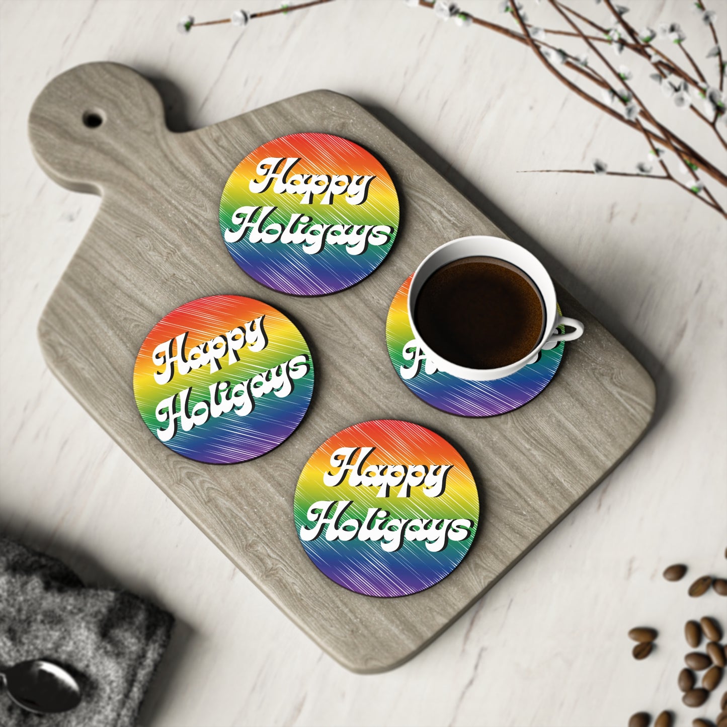 Happy Holigays Coasters