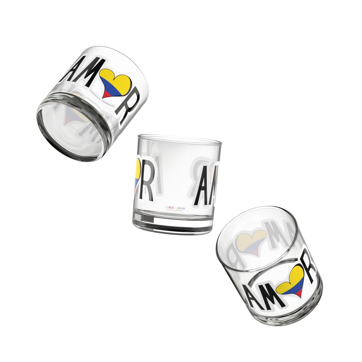 Amor Colombia Glass Rocks