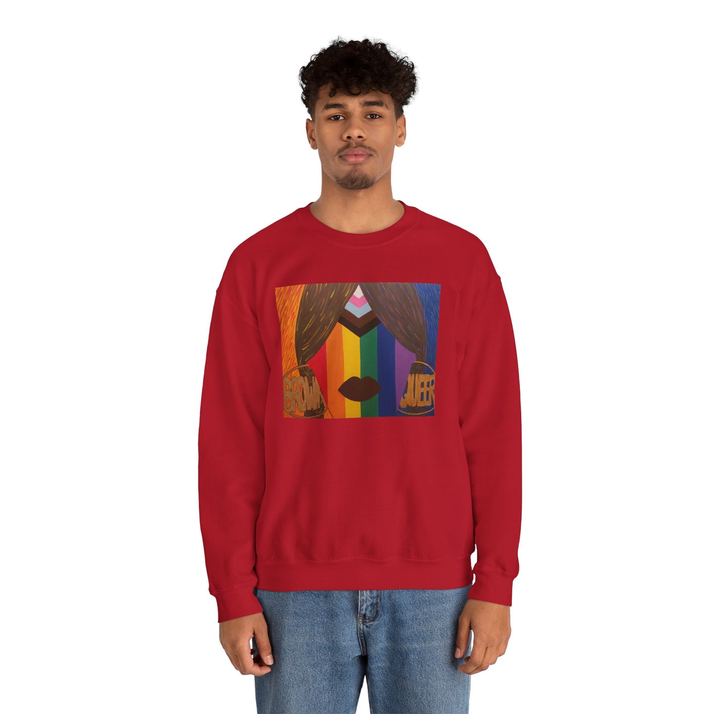 Brown and Queer Crewneck Sweatshirt