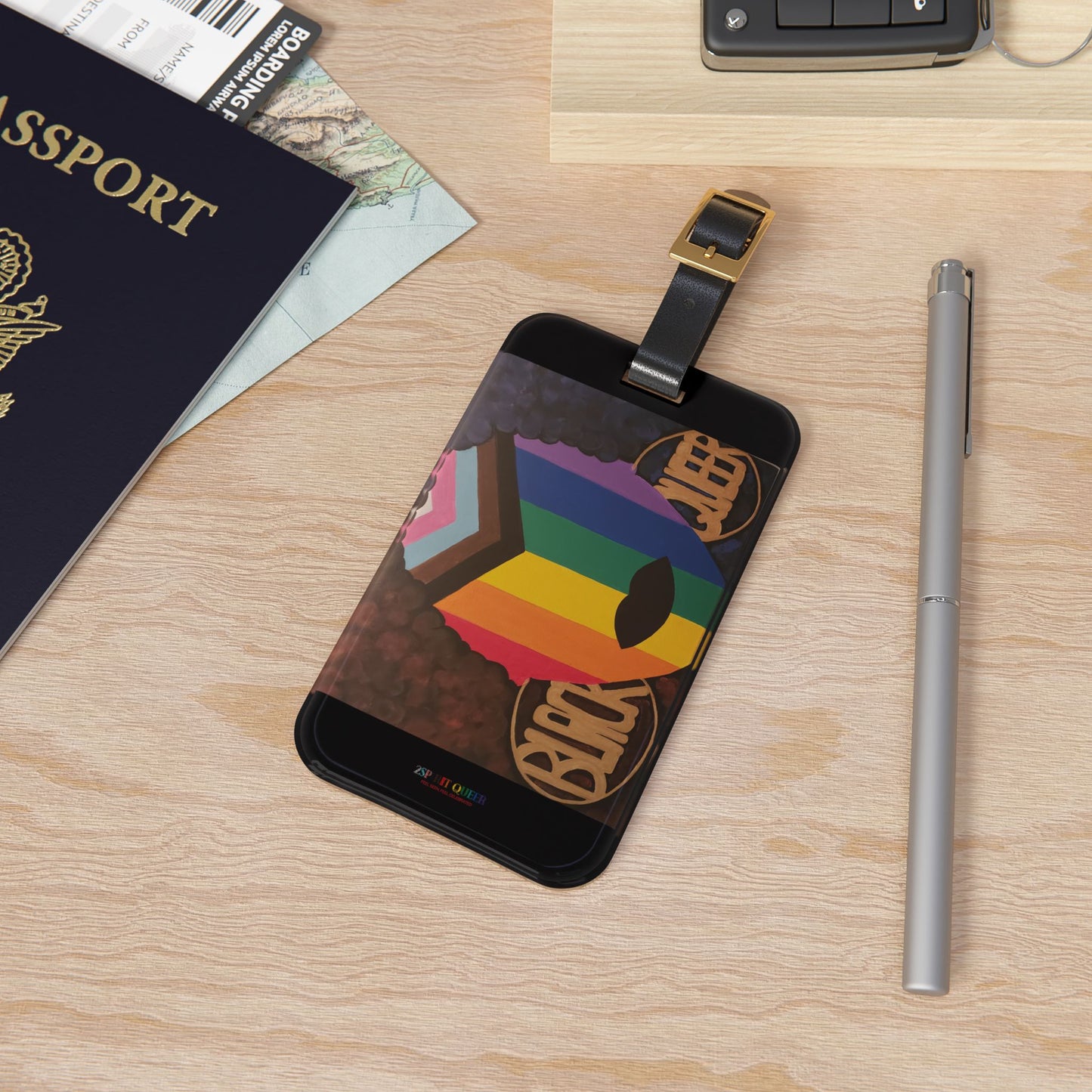 Black and Queer Luggage Tag