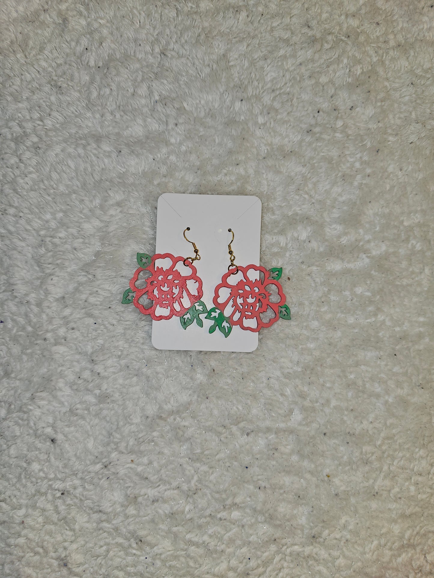 Pink Floral Earrings