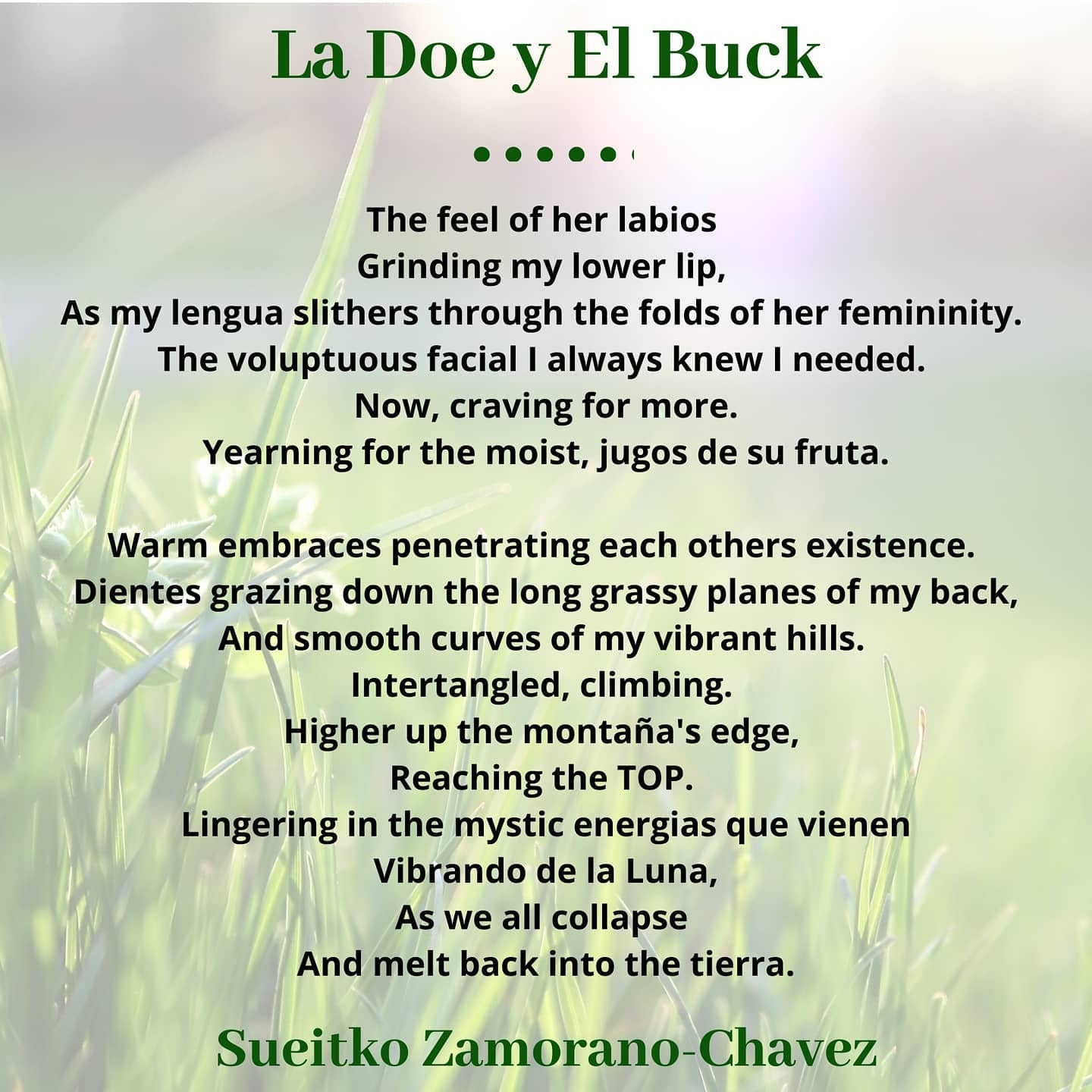 Poem: La Doe y El Buck