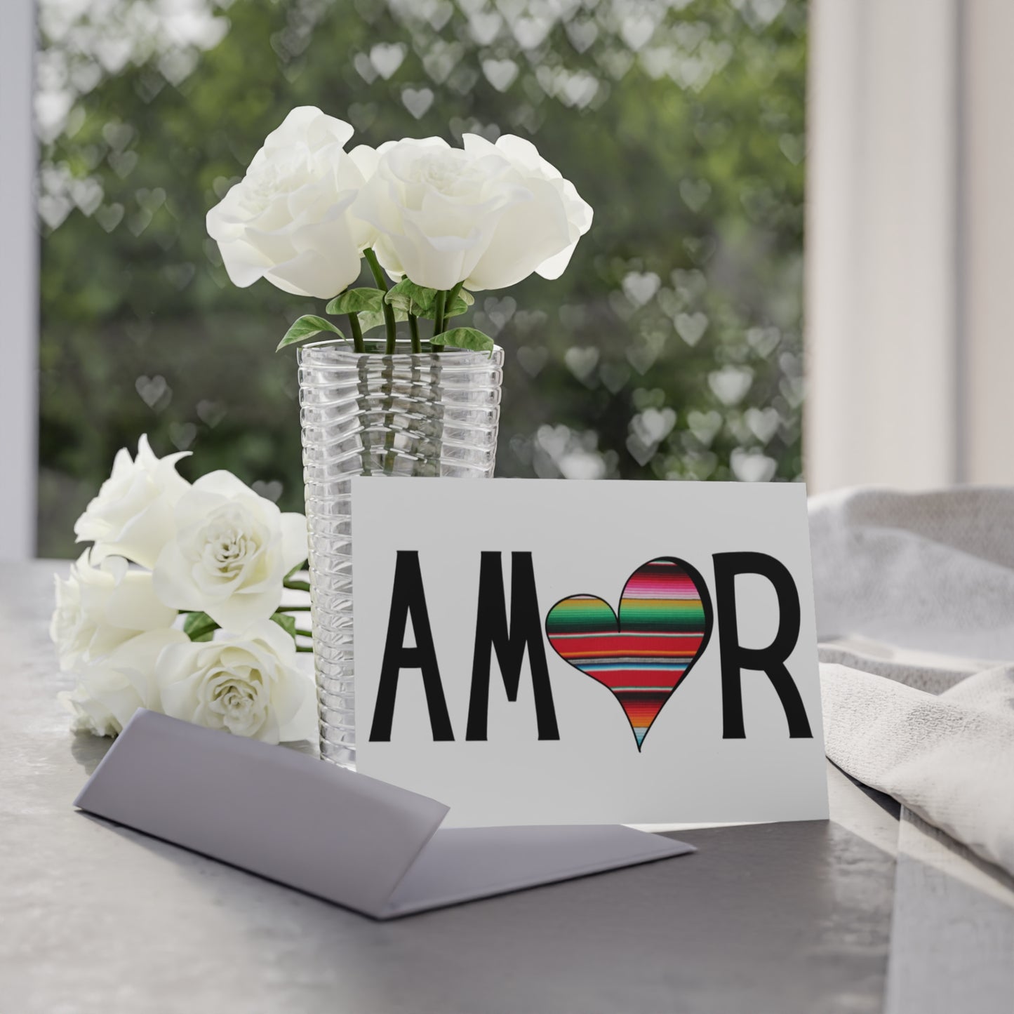 Amor Serape Greeting Cards