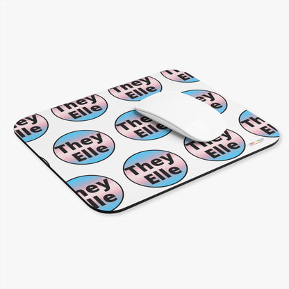 They / Elle - Trans Mouse Pad (Rectangle)