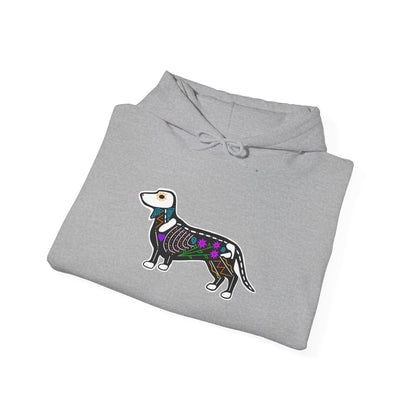 Dia de los Muertos Dachshaund Hooded Sweatshirt
