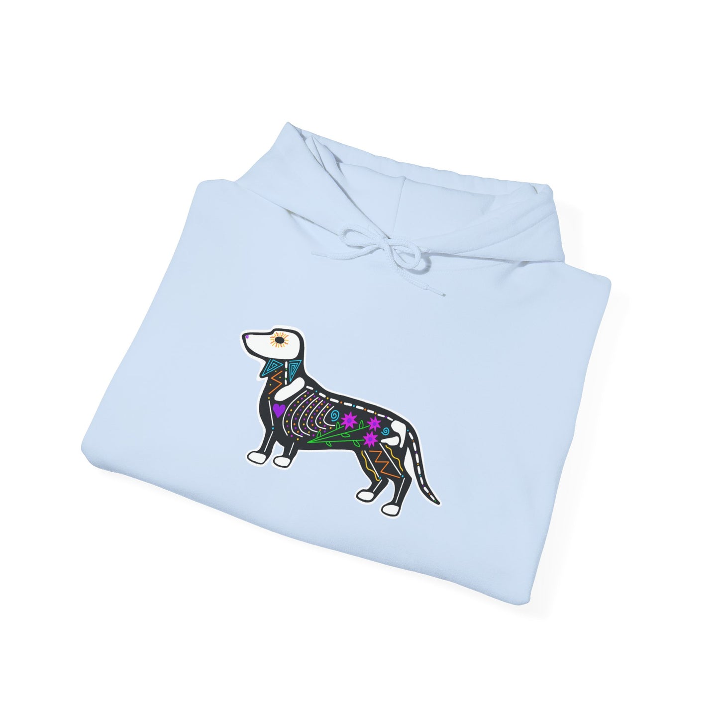 Dia de los Muertos Dachshaund Hooded Sweatshirt