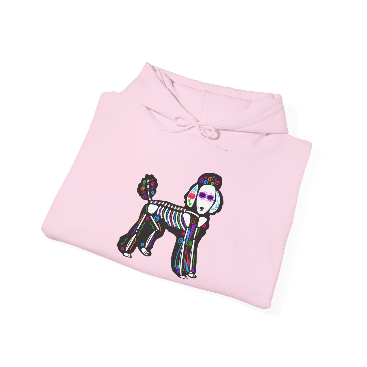 Dia de los Muertos Poodle Hooded Sweatshirt