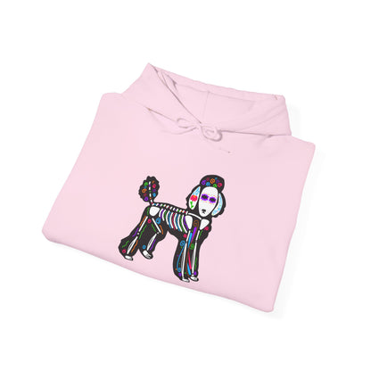 Dia de los Muertos Poodle Hooded Sweatshirt