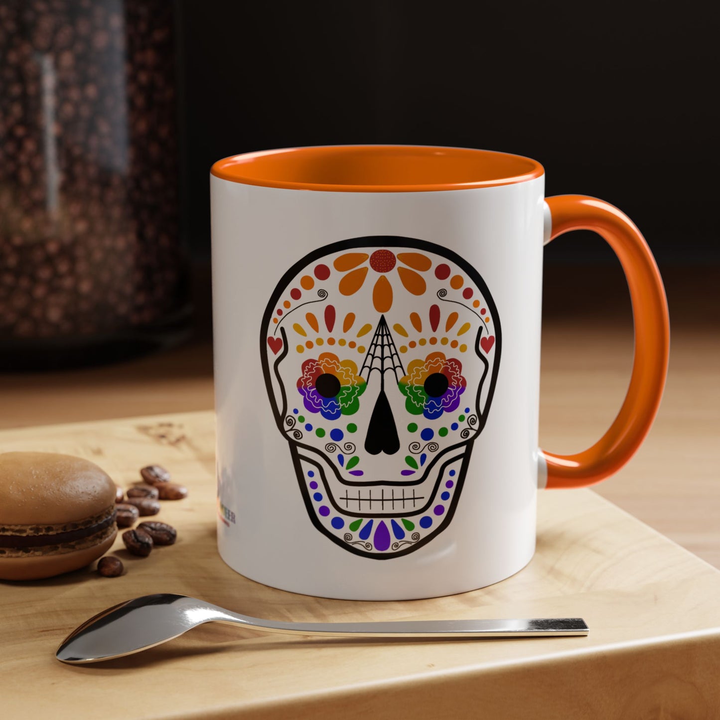 Queer Sugar Skull Accent Coffee Mug