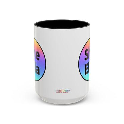 She/Ella  Rainbow Coffee Mug