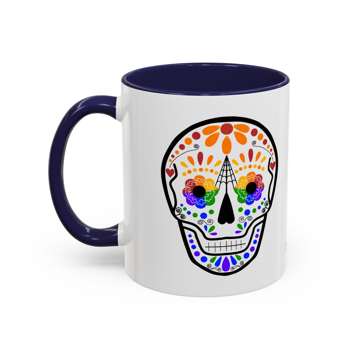Queer Sugar Skull Accent Coffee Mug