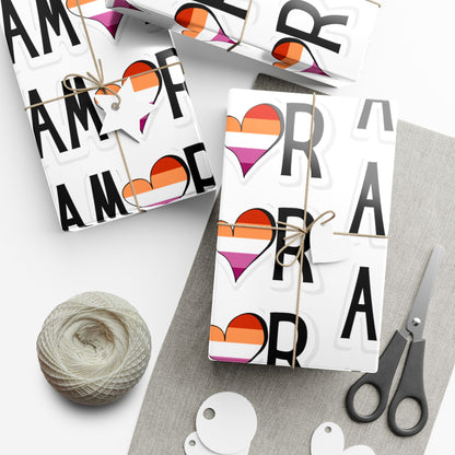 Amor Lesbian Gift Wrap Papers