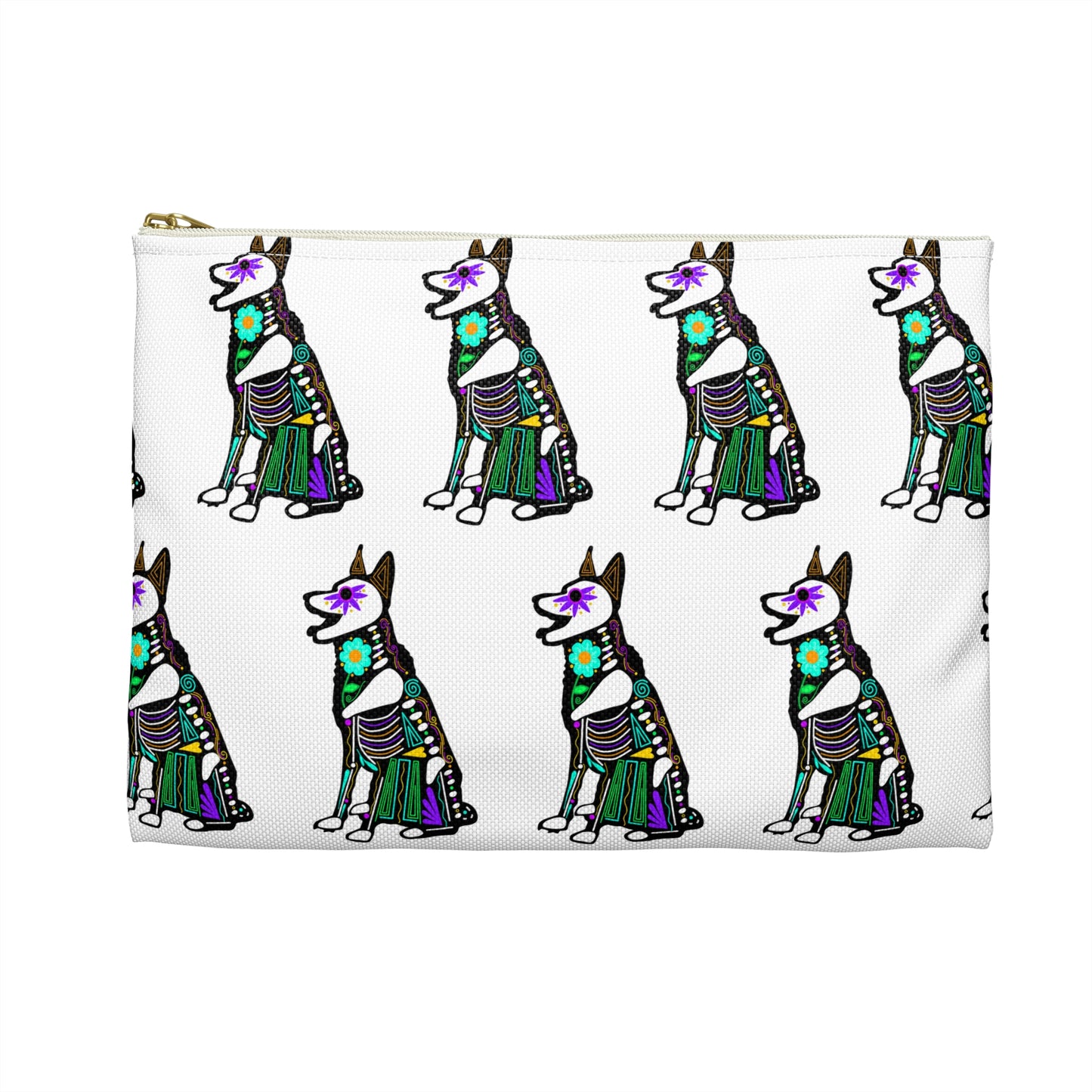 Dia de los Muertos German Shepherd Accessory Pouch