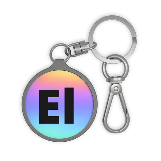 El Rainbow Keyring Tag