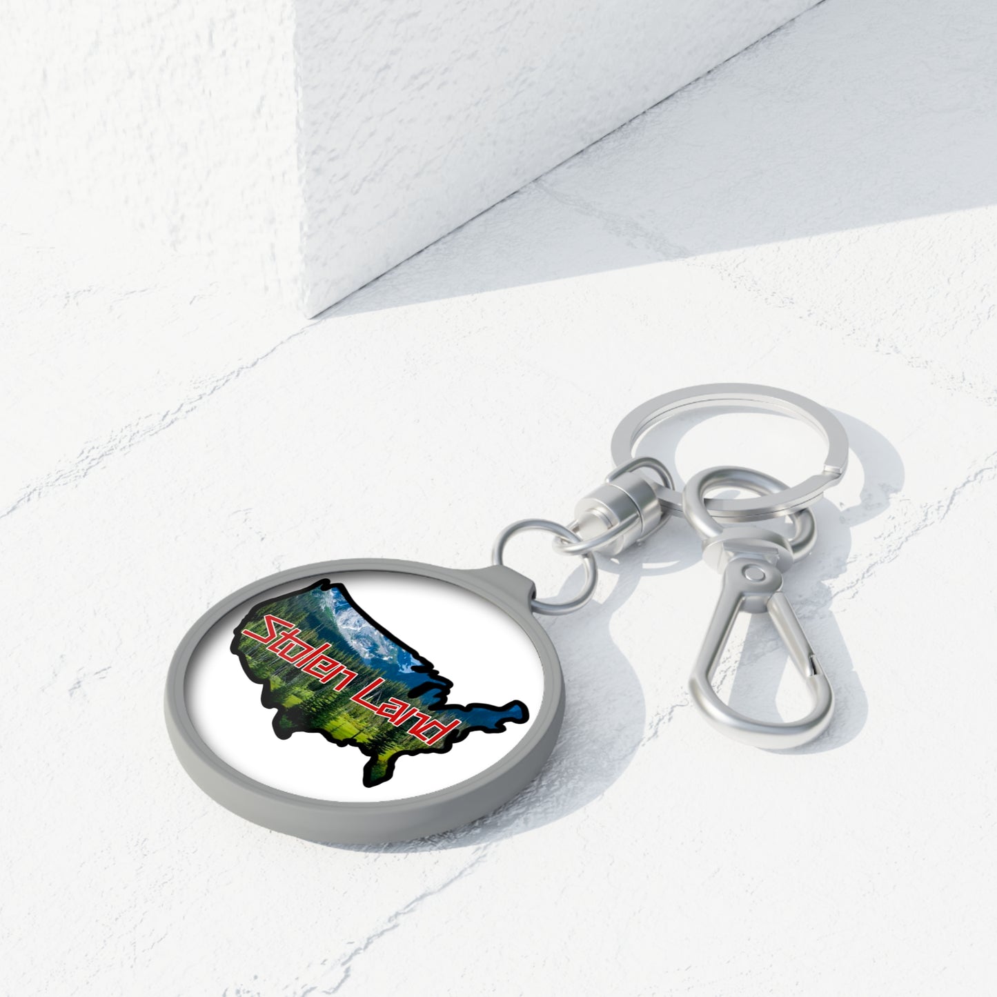 Stolen Land Keyring Tag