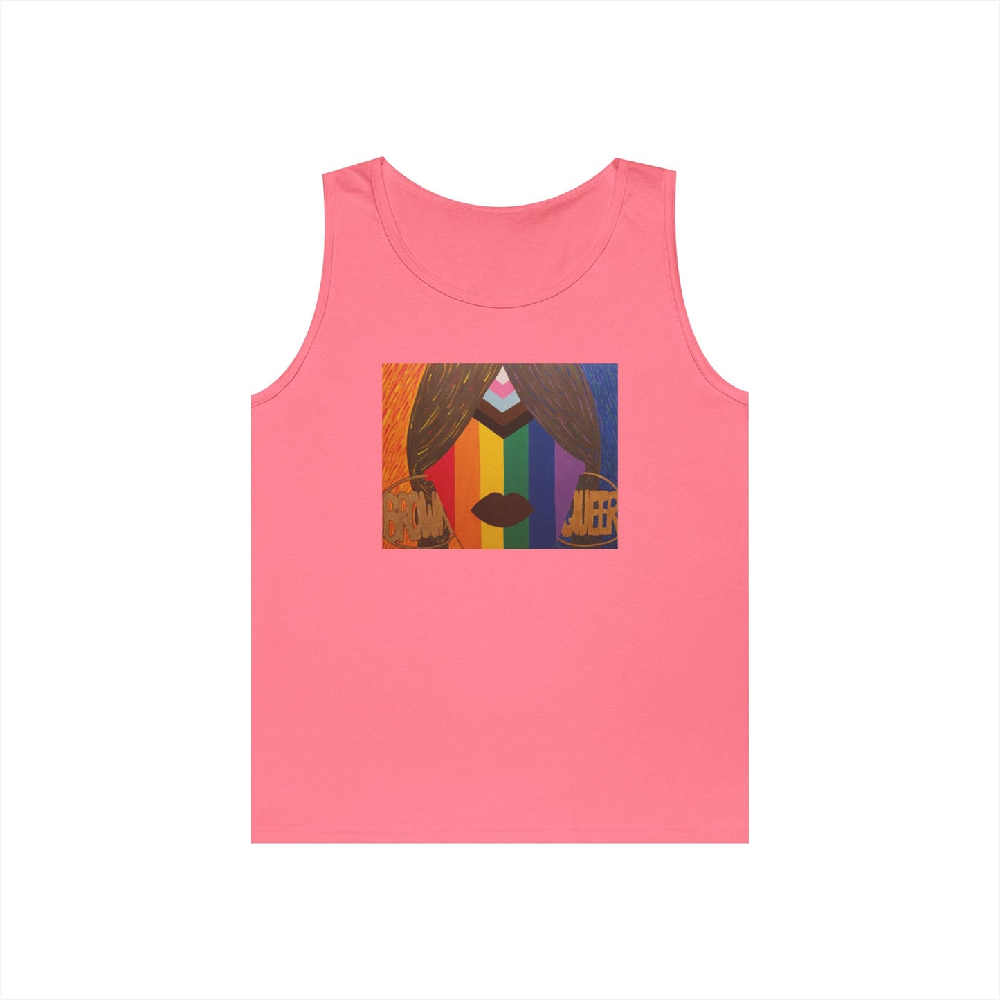 Brown and Queer Heavy Cotton Tank Top