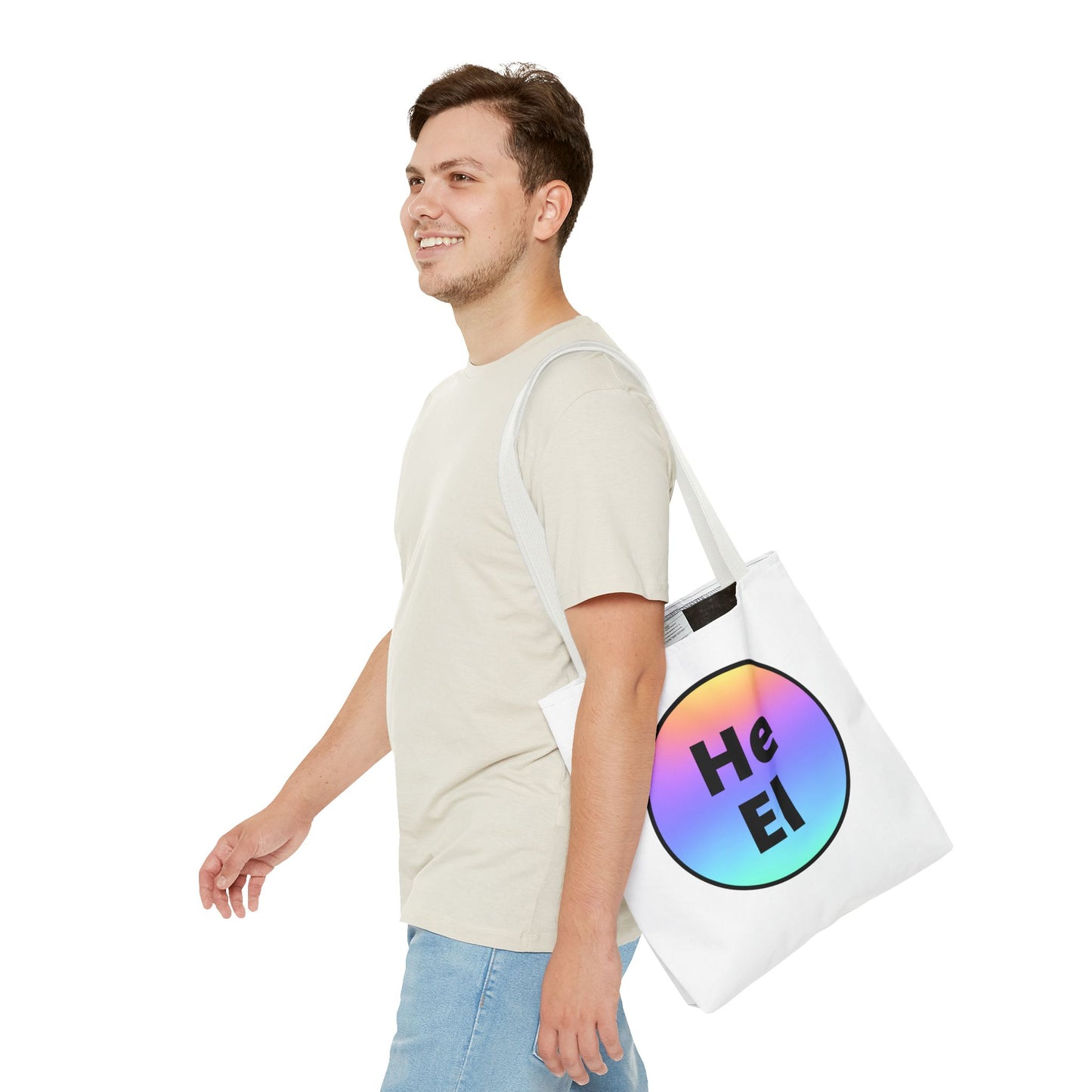 He / El Rainbow Tote Bag