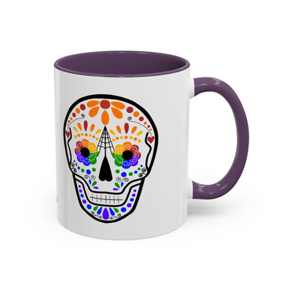 Queer Sugar Skull Accent Coffee Mug