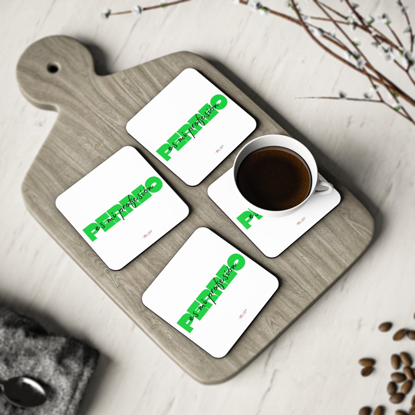 Perreo Es Mi Profesion Green Coasters