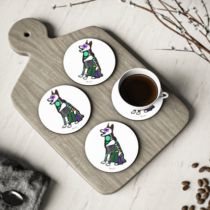 Dia de los Muertos German Shepard Coasters
