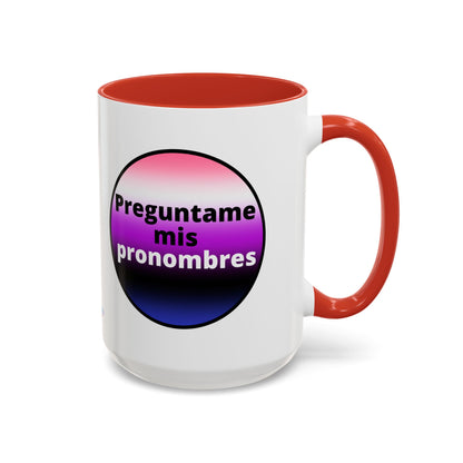 Preguntame mis Pronombres GenderFluid  Coffee Mug