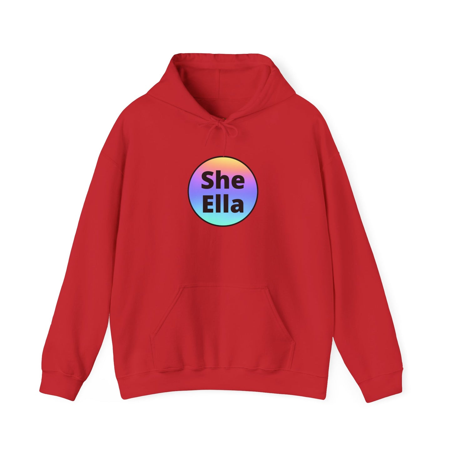 She / Ella  Rainbow Hooded Sweatshirt