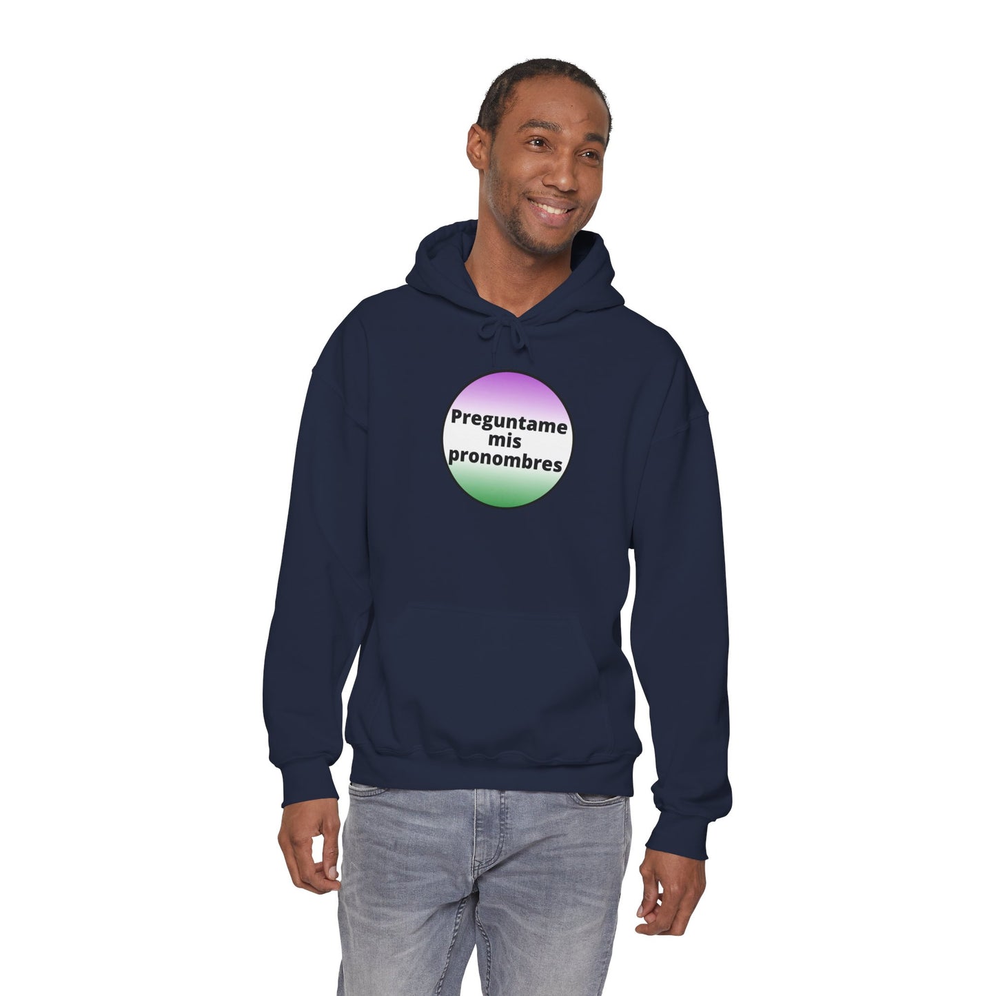 Preguntame mis Pronombres Gender Non-Conforming Hooded Sweatshirt