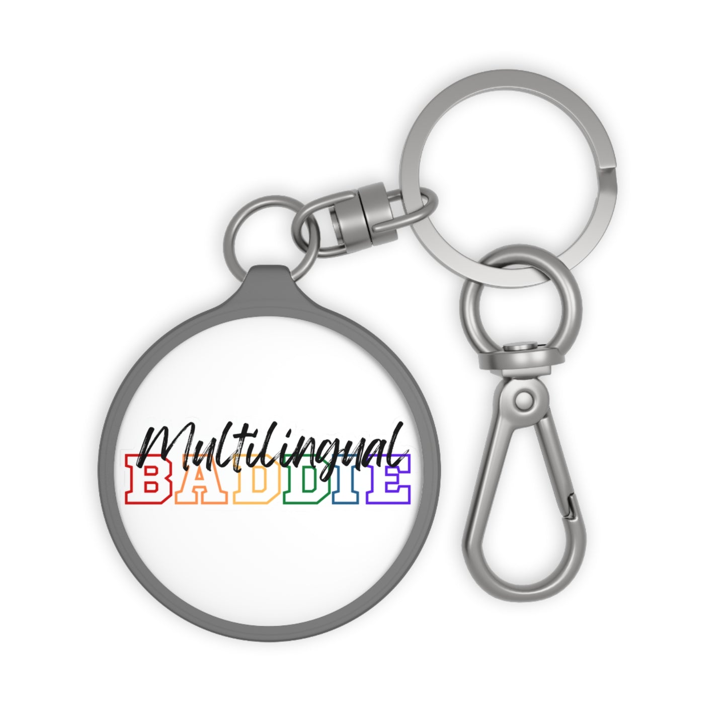 Multilingual Baddie Keyring Tag