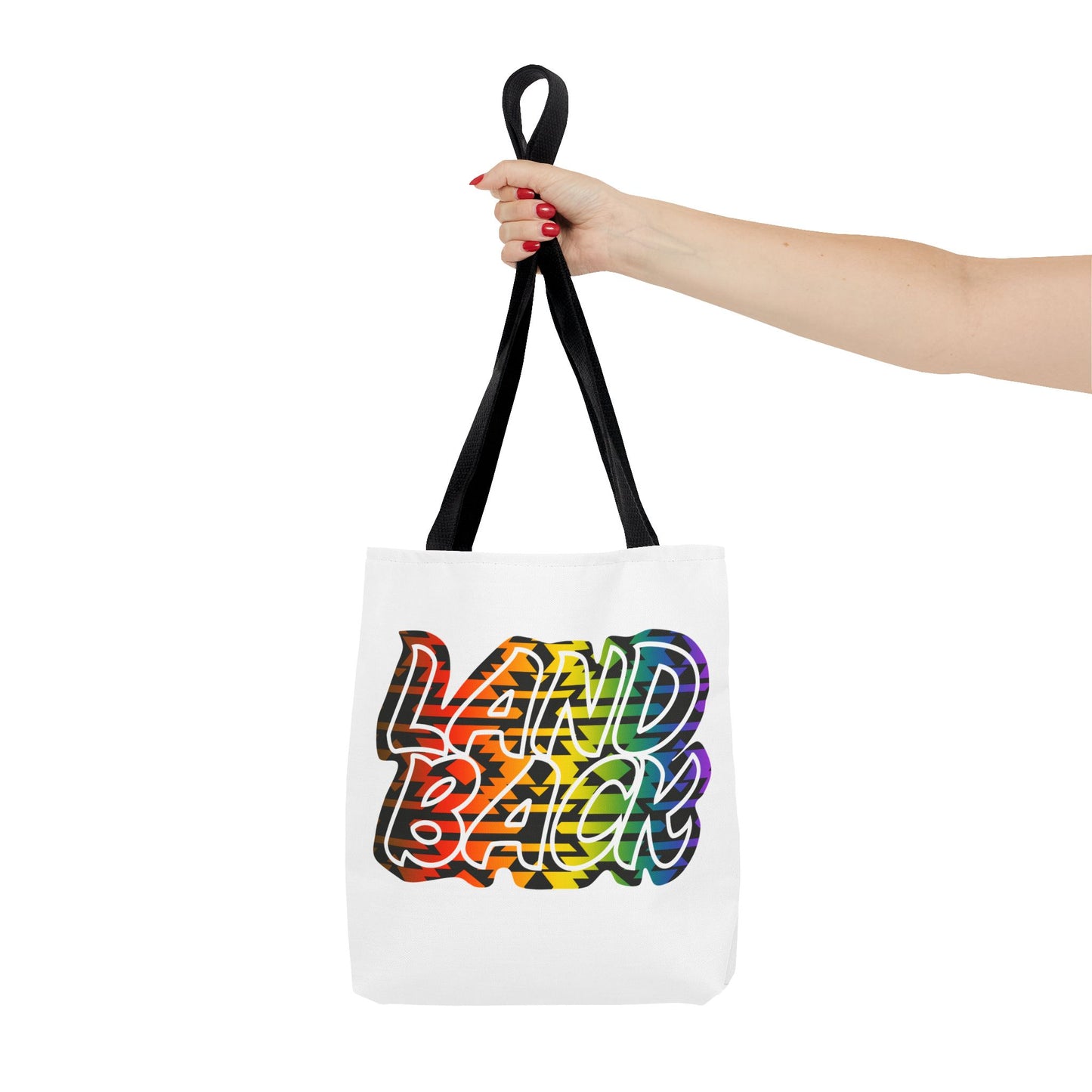 Land Back Motif Tote Bag