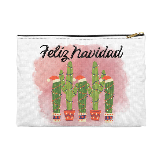 Feliz Navidad Cacti Accessory Pouch