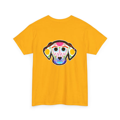 Dia de los Muertos Dog Head Unisex Heavy Cotton Tee