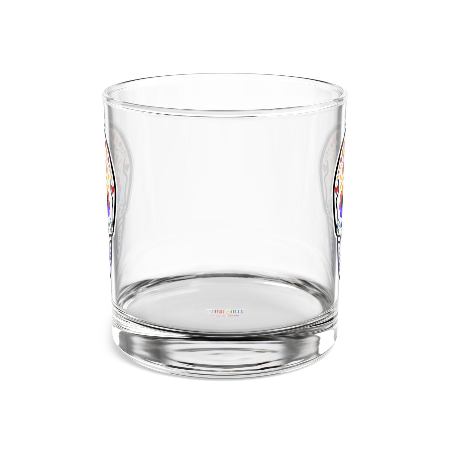 Queer Sugar Skull Rocks Glass, 10oz