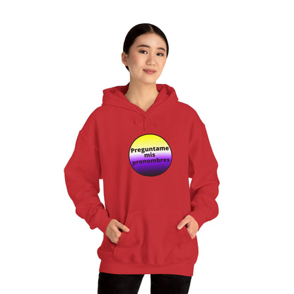 Preguntame mis Pronombres - NonBinary Hooded Sweatshirt