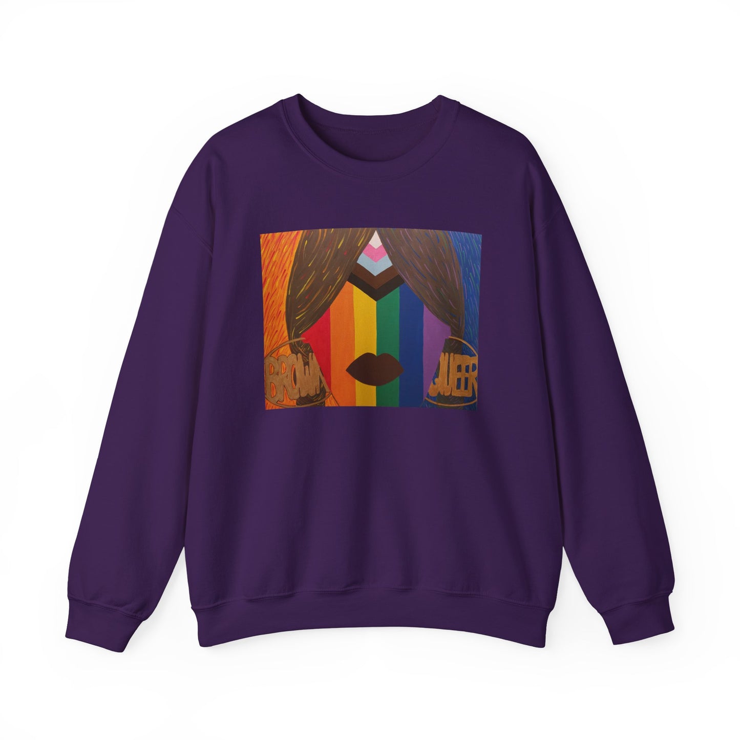 Brown and Queer Crewneck Sweatshirt