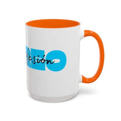 Perreo Es Mi Profesion Blue Accent Coffee Mug