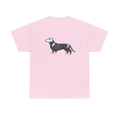 Dia de los Muertos Dachshaund Heavy Cotton Tee