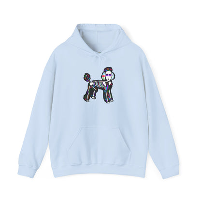 Dia de los Muertos Poodle Hooded Sweatshirt