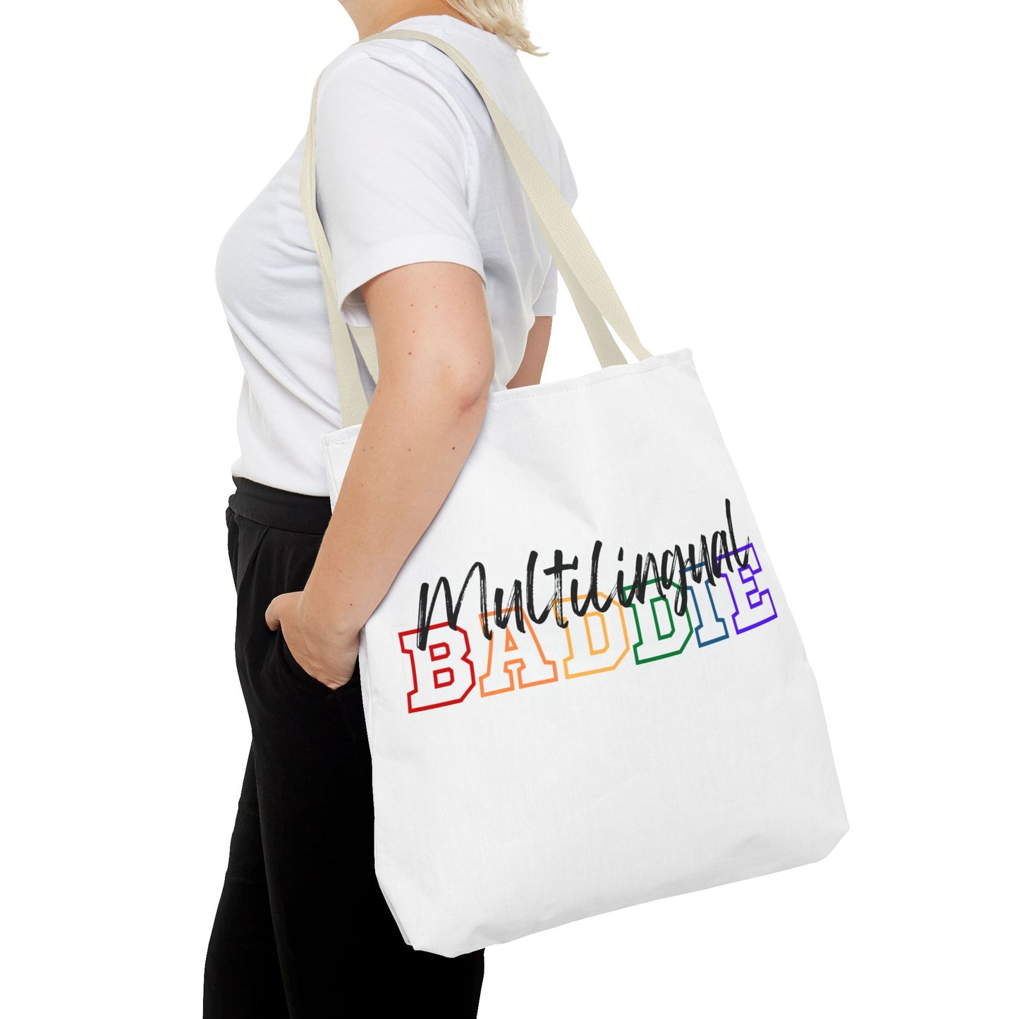 Multilingual Baddie Tote Bag