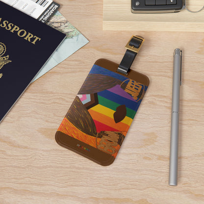Brown and Queer Luggage Tag