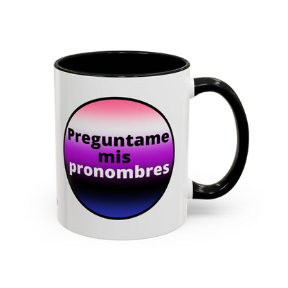 Preguntame mis Pronombres GenderFluid  Coffee Mug
