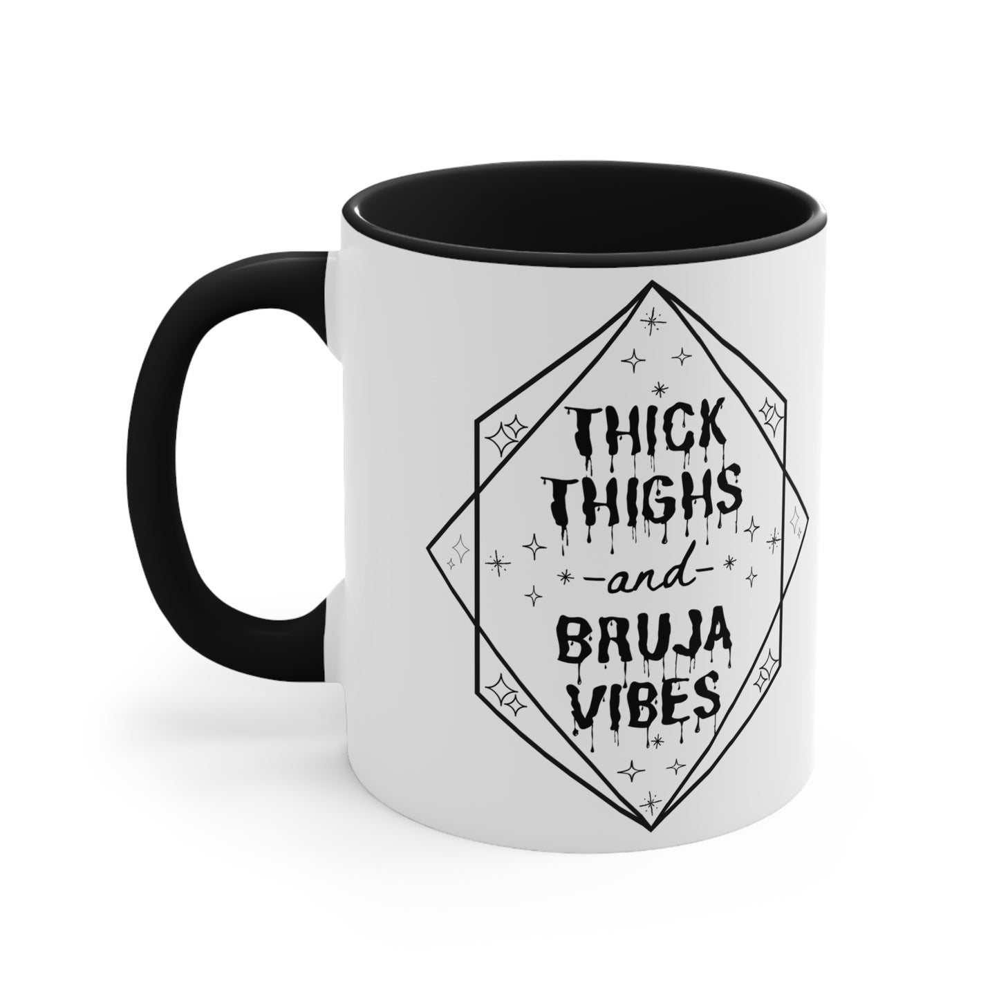 Thick Thighs Bruja Vibes Accent Mugs