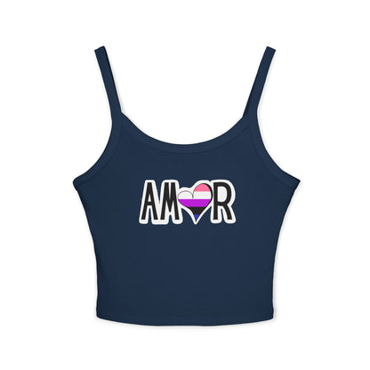 Amor Genderfluid Spaghetti Strap Tank Top
